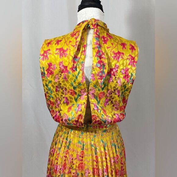 Saloni Tie-Back Midi-Dress size 0 - Picture 13 of 16